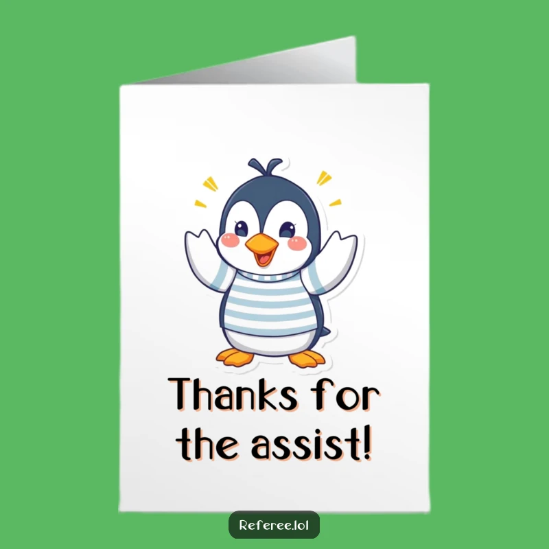 Free Printable Thank You Card: Penguin Frantic Thanks, Humorous Downloadable Gift