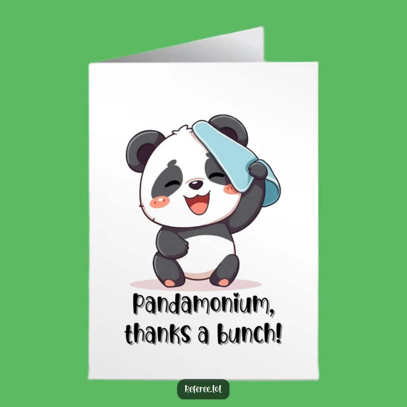 Free Printable Thank You Card: Panda's Funny Effort, Gratitude, Downloadable Gift!