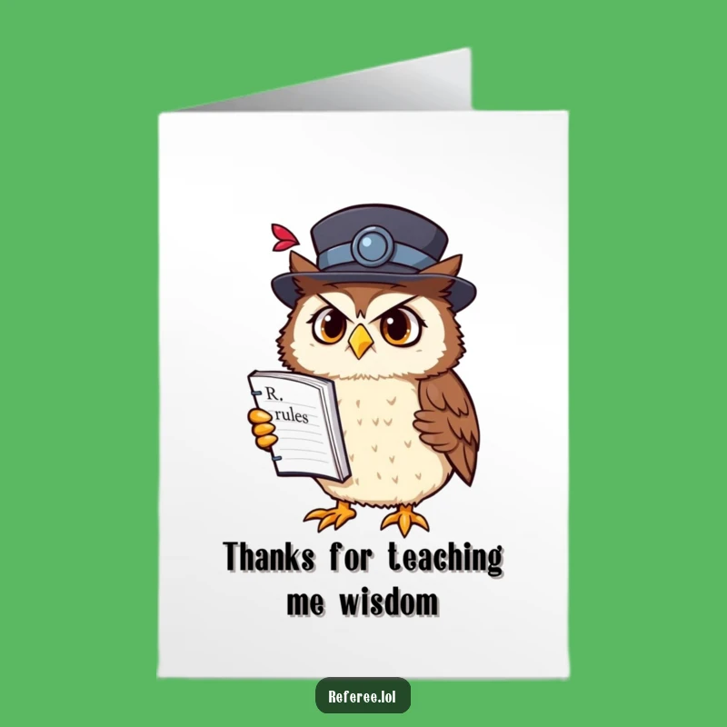 Free Printable Thank You Card: Confused Owl's Befuddled Thanks - Downloadable Quirky Gift