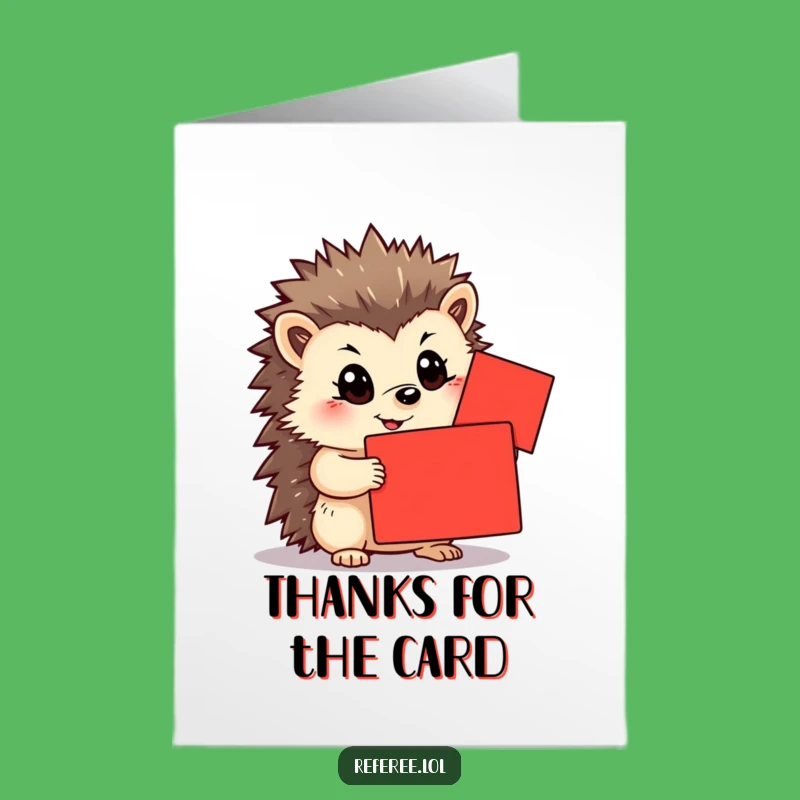 Free Printable Hedgehog Thank You Card - Determined Downloadable Art