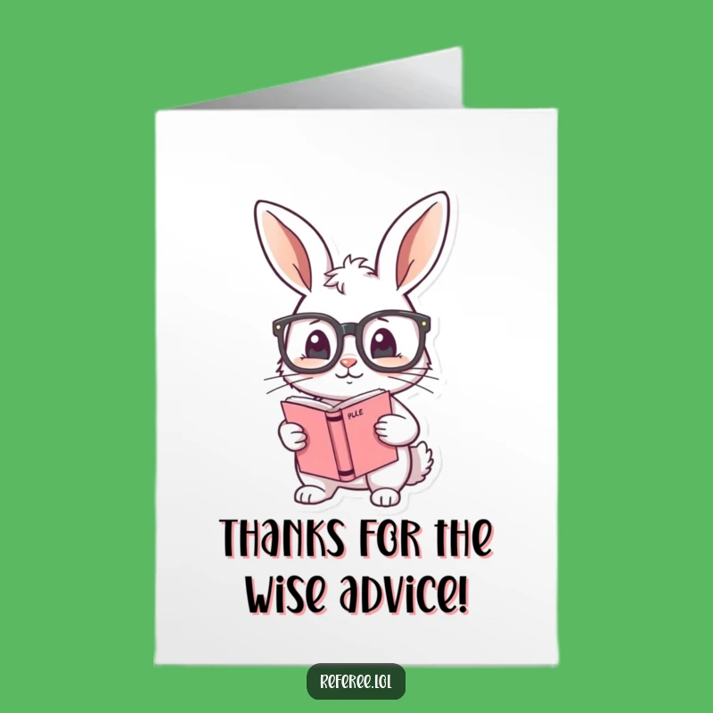 Free Printable Bunny Thank You Card: Rules of Gratitude, Downloadable Message