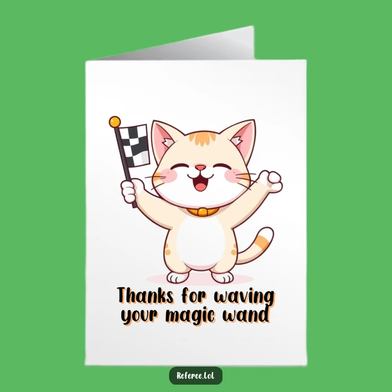 Free Printable Thank You Card: Cat's Winning Acknowledgment - Humorous Downloadable Gift