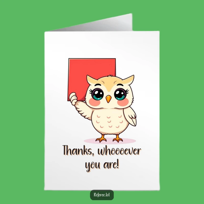 Free Printable Thank You Card: Owl's Grateful Revelation - Humorous Downloadable Gift