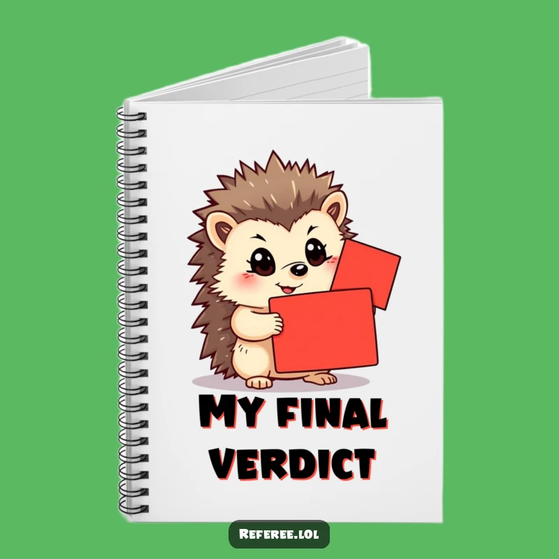 Funny Determined Hedgehog Card Notebook - Journal Your Goals with Animal Humor