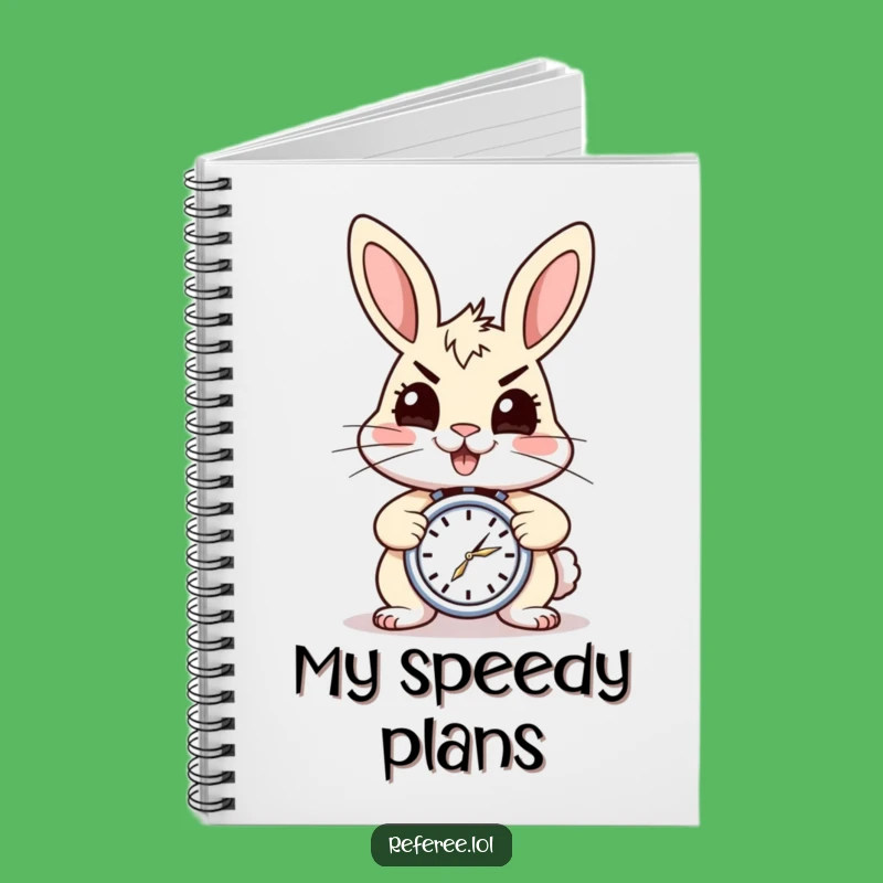 Funny Energetic Rabbit Stopwatch Notebook - Journal Your Speed with Animal Humor
