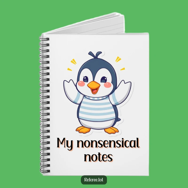 Funny Penguin Hand Signals Notebook - Frantic Ideas Journal