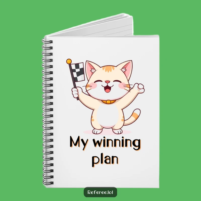 Funny Racing Cat Notebook: Track Your Thoughts at Full Speed!