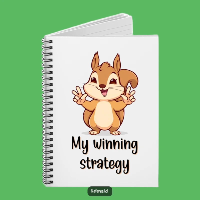 Funny Squirrel Touchdown Notebook - Game Plan Notes, Precise Signals, Humorous Gift