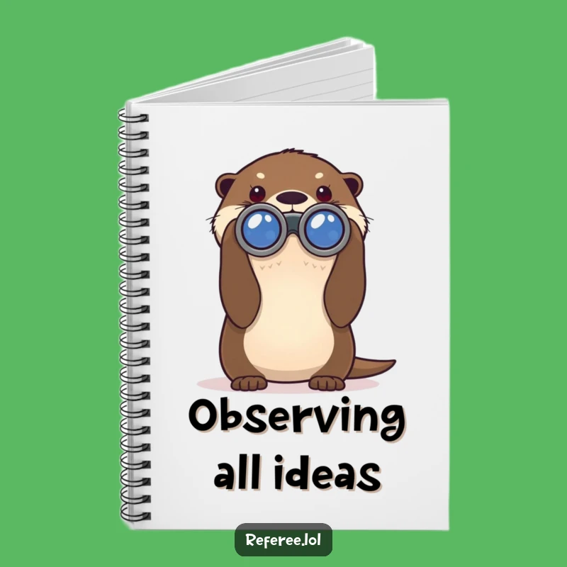 Funny Otter Binoculars Notebook - Hilarious Journal for Discoveries