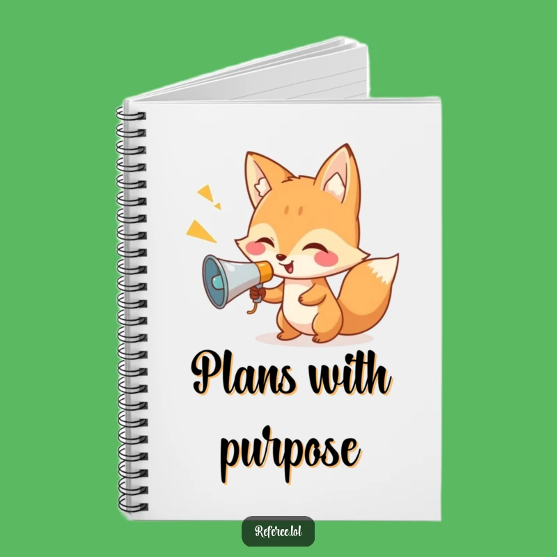 Funny Fox Megaphone Notebook: Jot Down Instructions with Humorous Authority