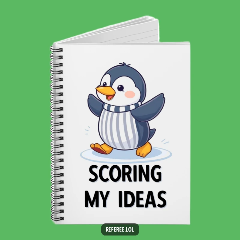 Funny Penguin Referee Notebook: Jot Down Plays & Funny Observations