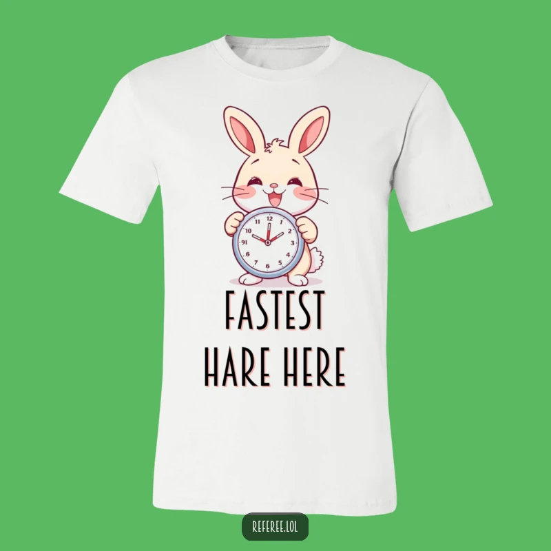 Funny Bunny Stopwatch T-Shirt - Cheerful Time Trial Humor Gift