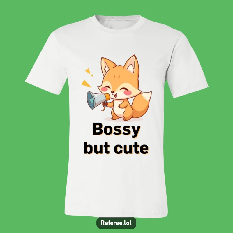 Funny Giggling Fox Megaphone T-Shirt: Wear Your Instructions with Hilarious Style