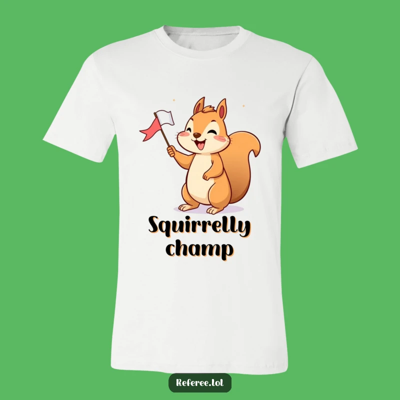 Funny Squirrel Victory T-Shirt: Wear Your Cheerful Triumph!