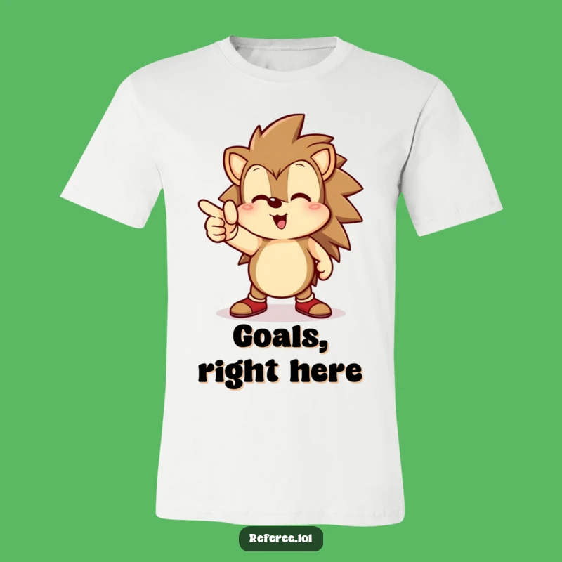 Funny Hedgehog Pointing T-Shirt - Aim High with Your Humor!