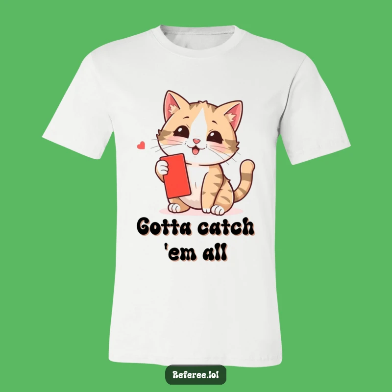 Funny Cat Swatting Card T-Shirt - Comical Pet Tee for Laughs