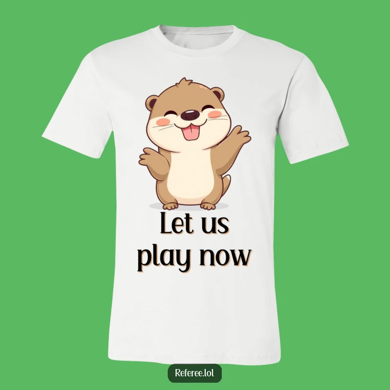 Funny Otter T-Shirt: Cheerful Water Creature Grinning, Ideal Playful Gift