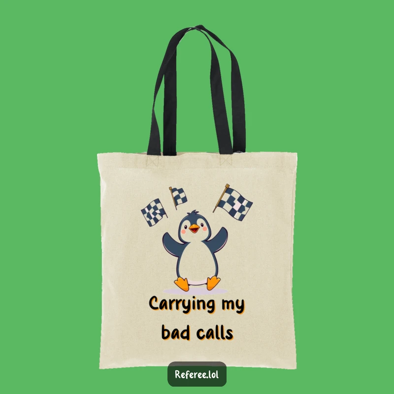 Funny Penguin Penalty Tote Bag - Stylish and Humorous Carry-All Gift