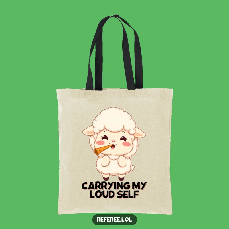 Funny Sheep Whistle Tote Bag: Carry Your Enthusiasm with Style
