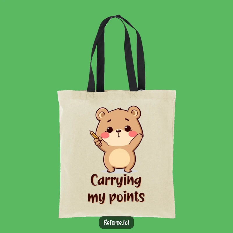 Funny Bear Pencil Tote Bag: Carry Your Plans with Purpose!