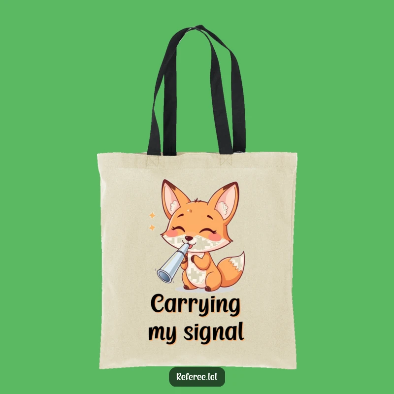 Funny Fox Whistle Tote Bag - Carry Your Cheer Everywhere!