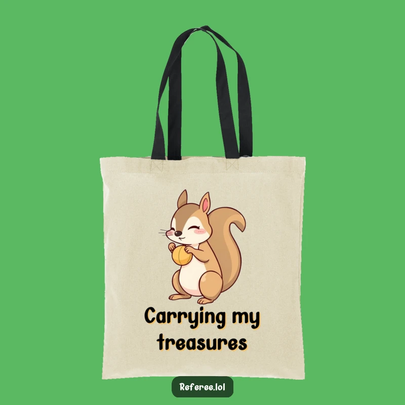 Funny Practical Squirrel Ball Bounce Tote Bag - Whimsical Shopping Gift