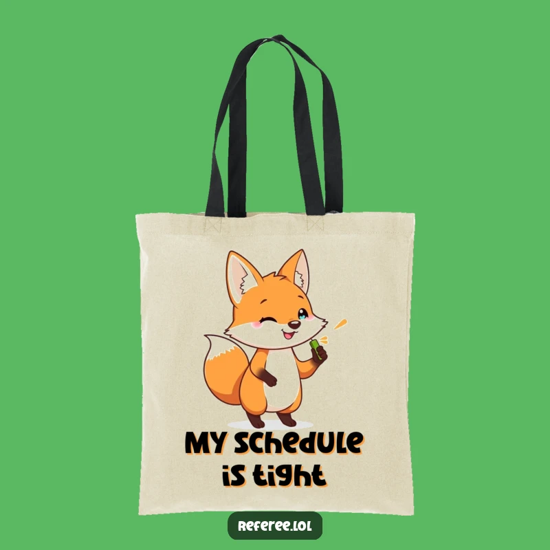 Funny Fox Whistle Tote Bag: Carry Your Urgency, Perfect Gift for Busy Bees